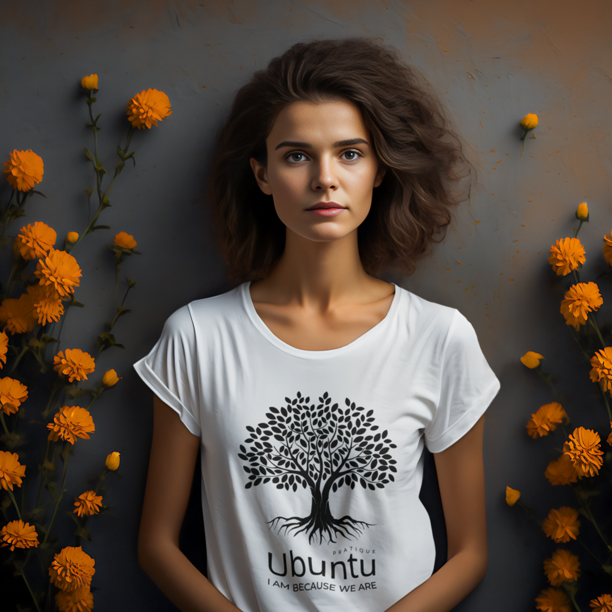 Nome do produto: Camiseta Feminina - Ubuntu Roots White