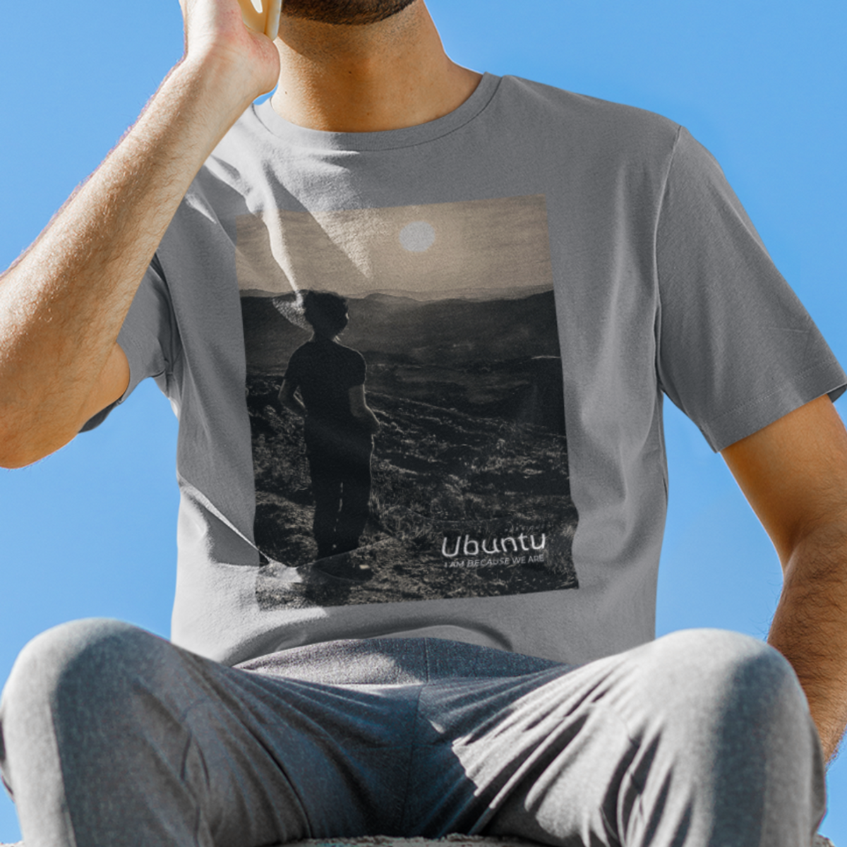 Nome do produto: Camiseta Unissex Estonada - Ubuntu Sunset View