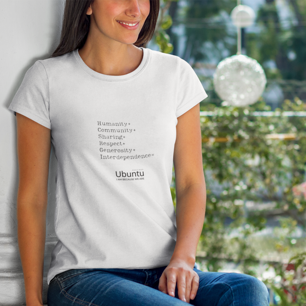 Nome do produto: Camiseta Feminina - Ubuntu Words White