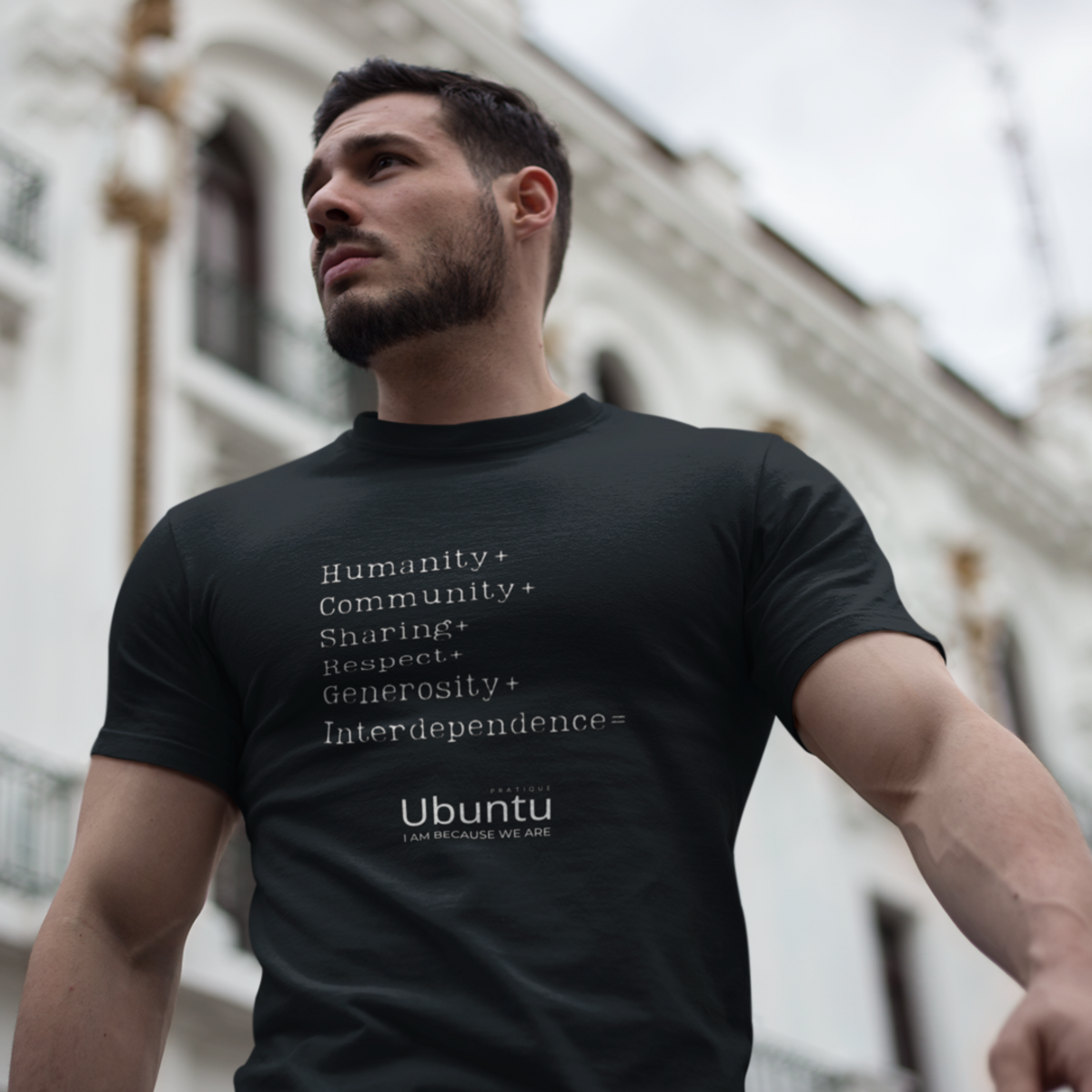 Nome do produto: Camiseta Unissex - Ubuntu Words Black