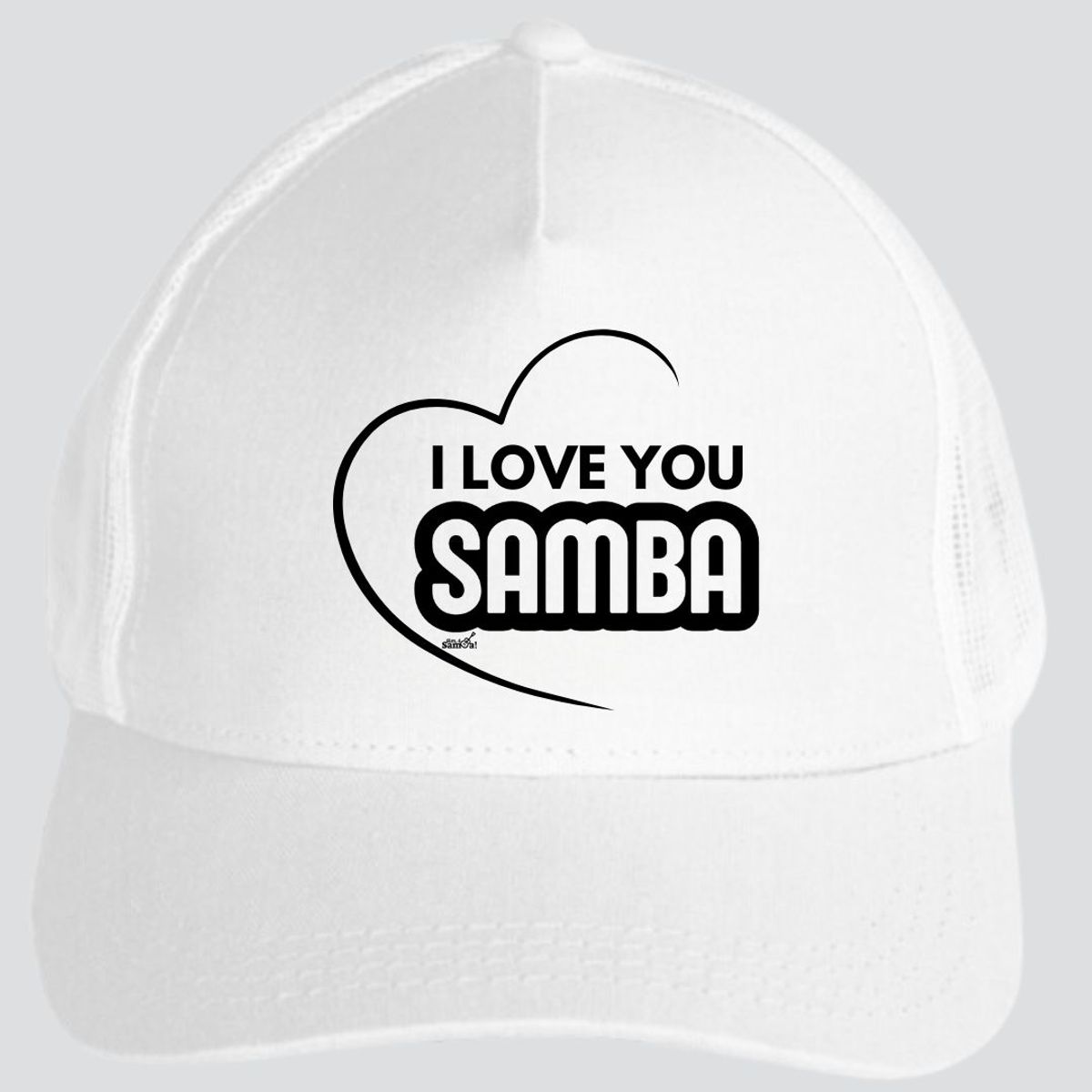 Nome do produto: Boné Americano com Tela - I Love You Samba