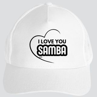 Boné Americano com Tela - I Love You Samba