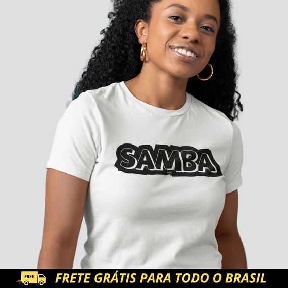 Camiseta Baby Long Quality Feminina - Samba