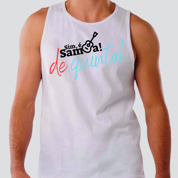 Camiseta Regata Masculina - Sim é Samba de Quintal