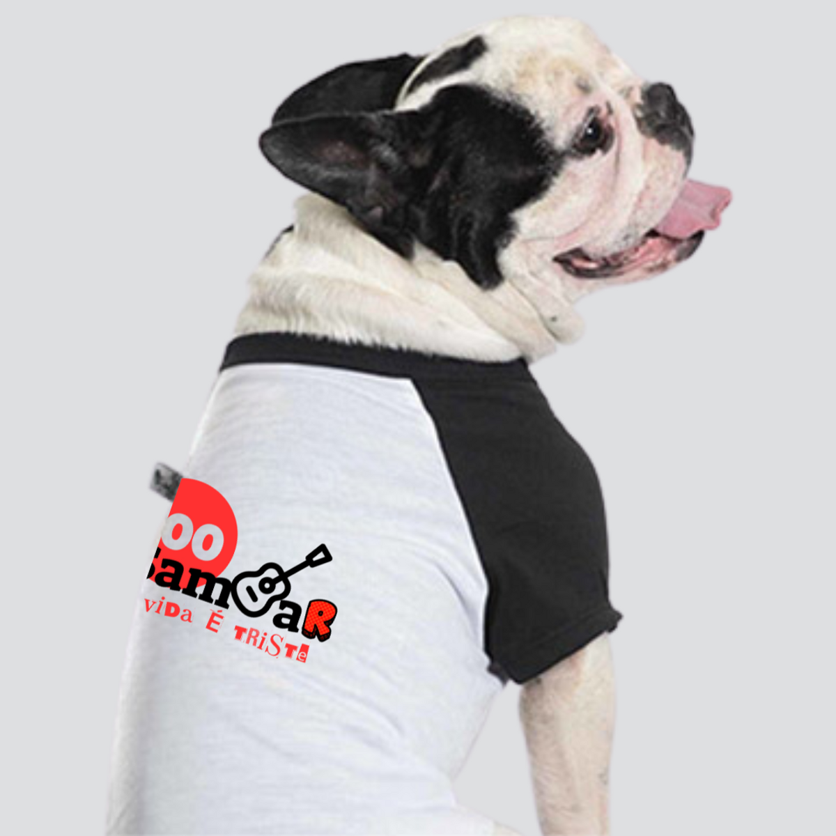 Nome do produto: Camisa Pet Dog - Sem Sambar a Vida é Triste