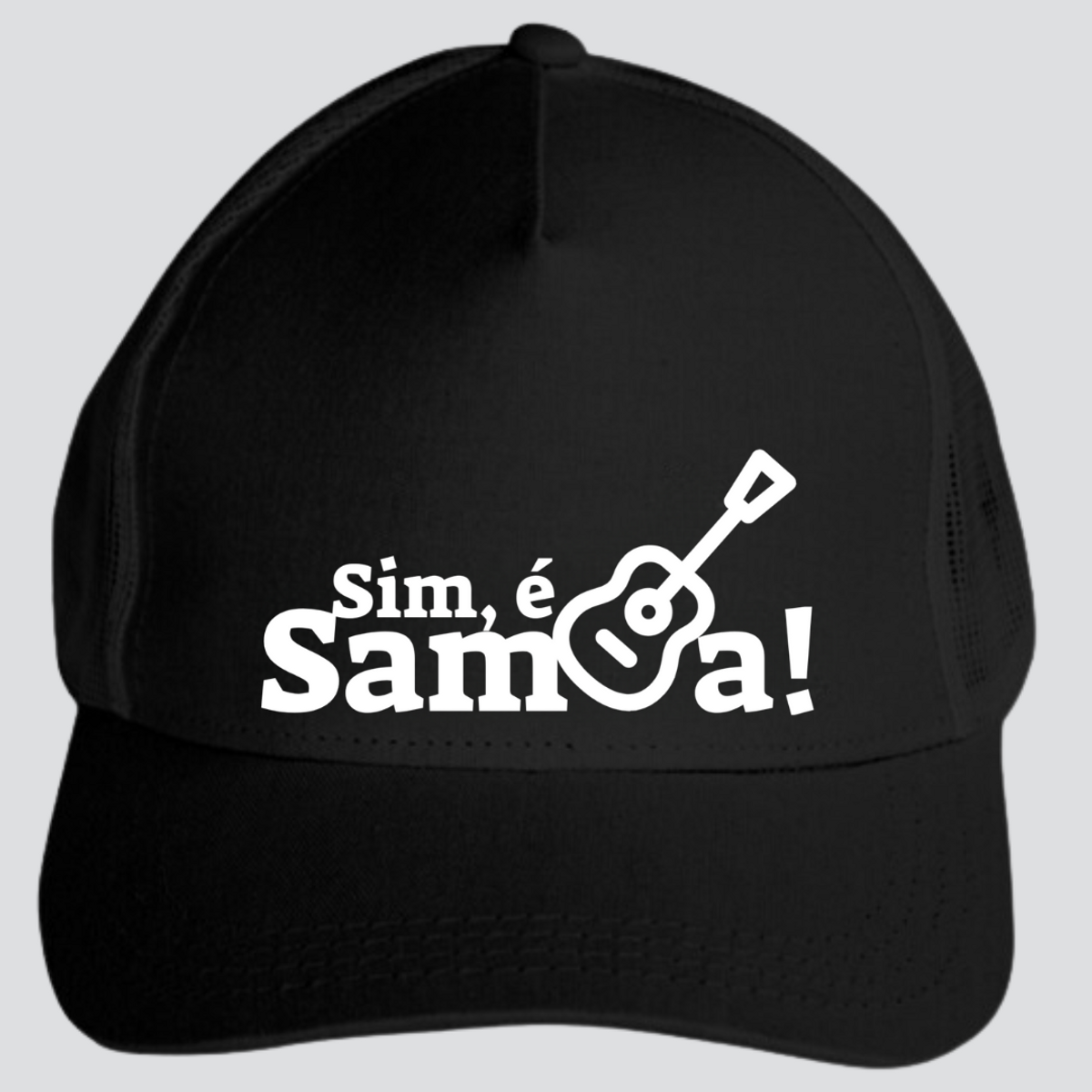 Nome do produto: Boné Americano com Tela - Sim é Samba