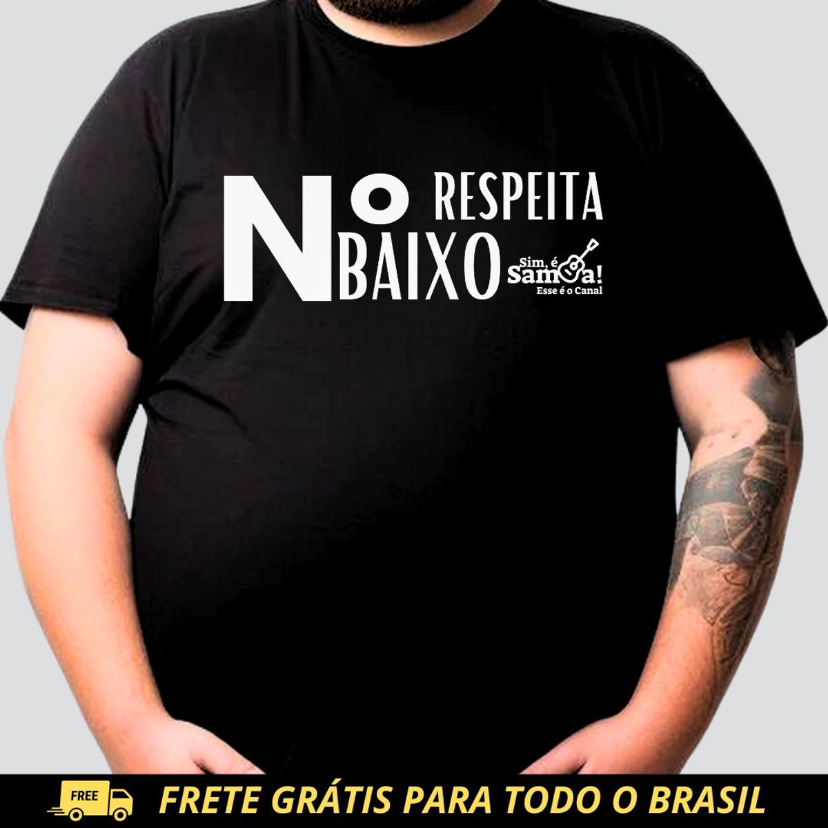 Nome do produto: Camiseta Plus Size - Respeita Número Baixo