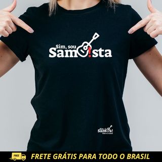 Camiseta Baby Long Quality Feminina - Sim Sou Sambista