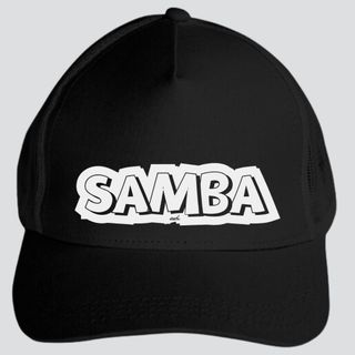 Nome do produtoBoné Americano com Tela - Estampado Samba