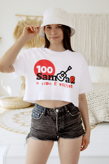 Nome do produtoCamisa Cropped Feminina - Sem Sambar a Vida é Triste