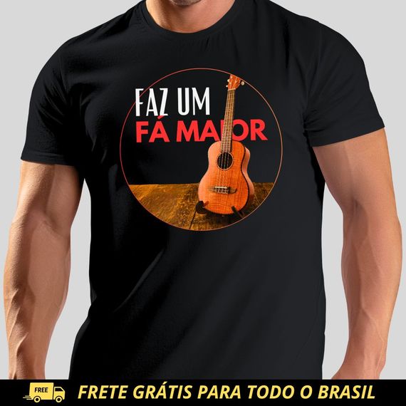 Camiseta Prime Masculina - Faz um Fá Maior - Sim, é Samba!