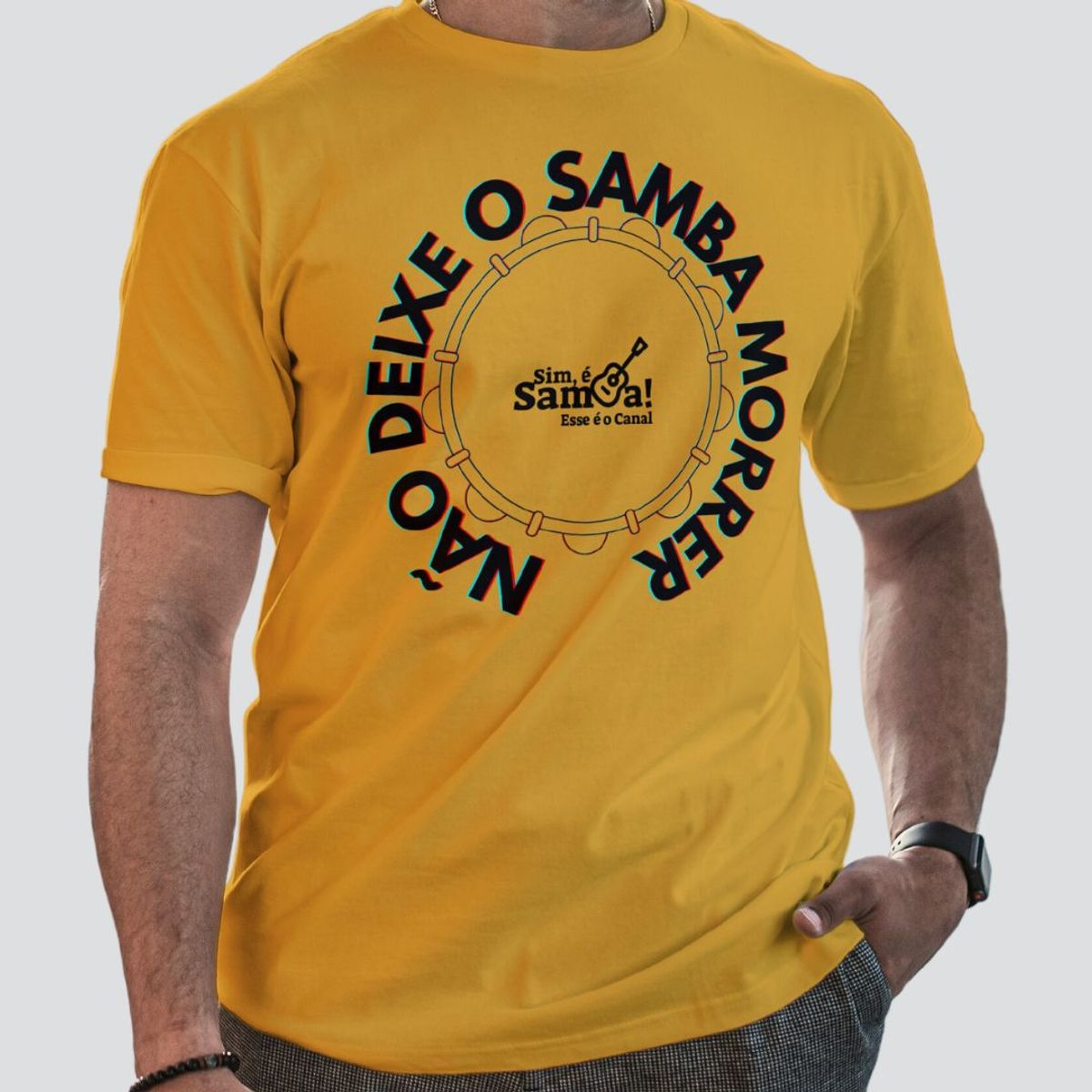 Nome do produto: Camiseta Masculina Clássica - Não Deixe o Samba Morrer