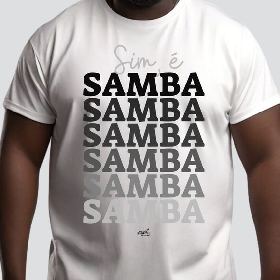 Camiseta Plus Size - Sim é Samba Degrade