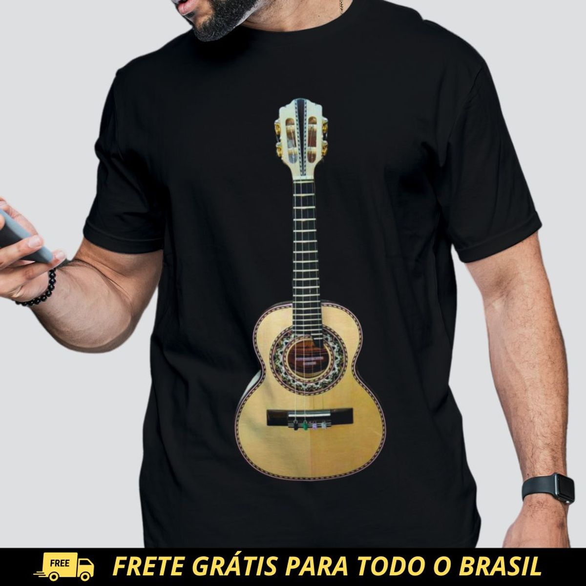 Nome do produto: Camiseta Quality Masculina - Cavaco