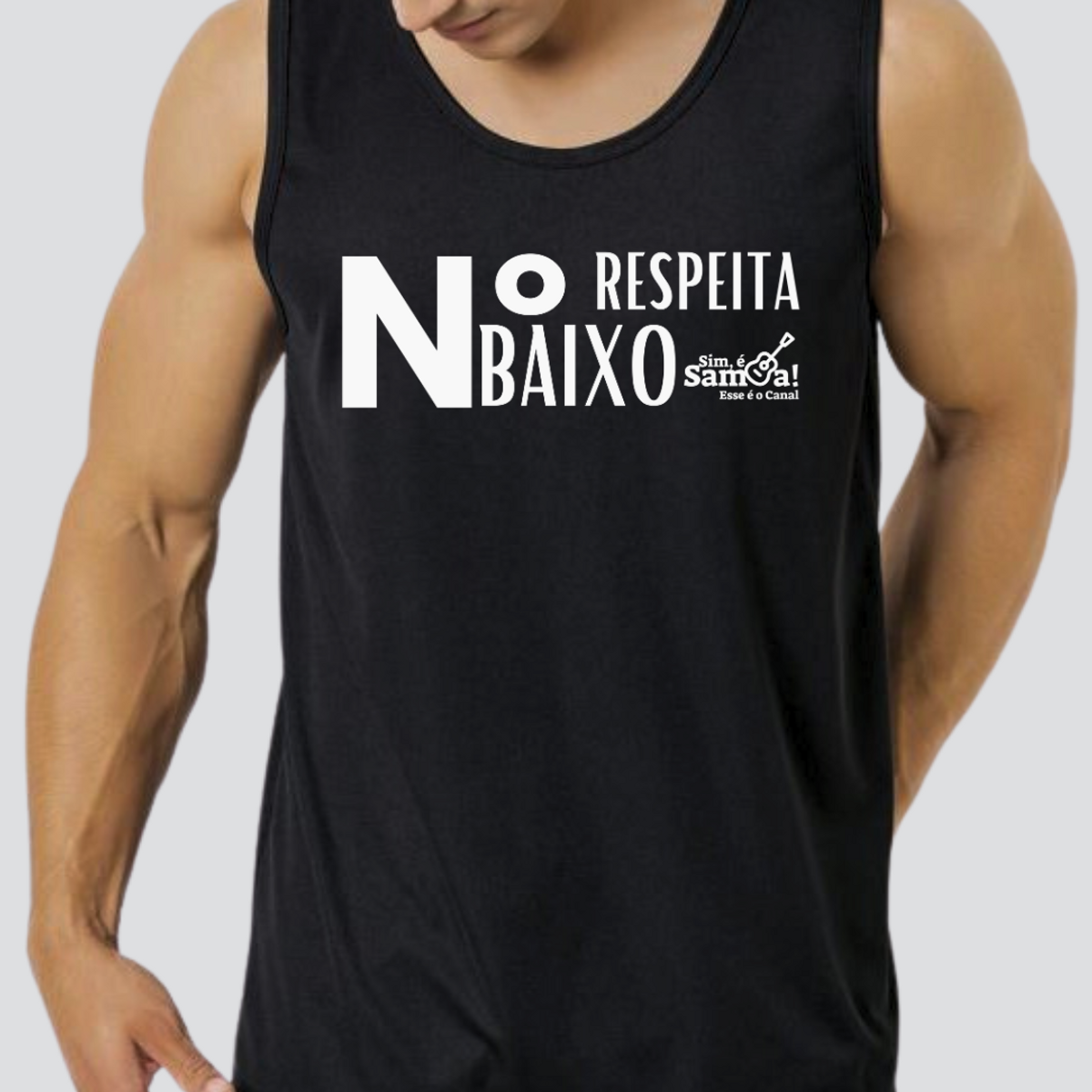 Nome do produto: Camiseta Regata Masculina - Respeita Número Baixo