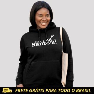 Nome do produtoBlusão de Moletom Canguru - Sim é Samba