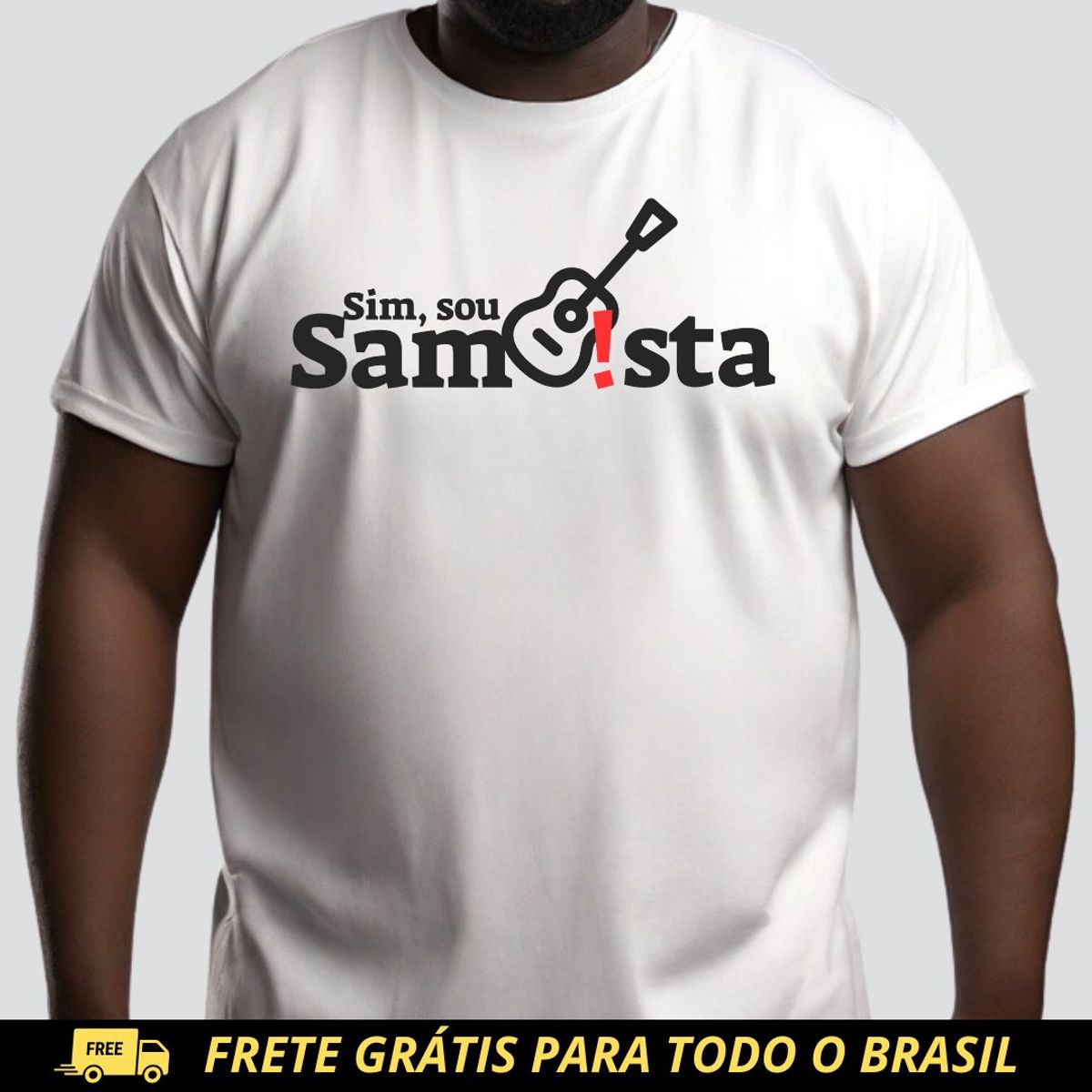 Nome do produto: Camiseta Plus Size - Sim Sou Sambista