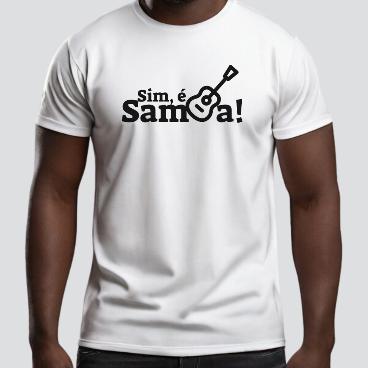 Nome do produto: Camiseta Masculina Clássica - Sim, é Samba!