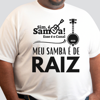 Nome do produtoCamiseta Plus Size - Meu Samba é de Raiz