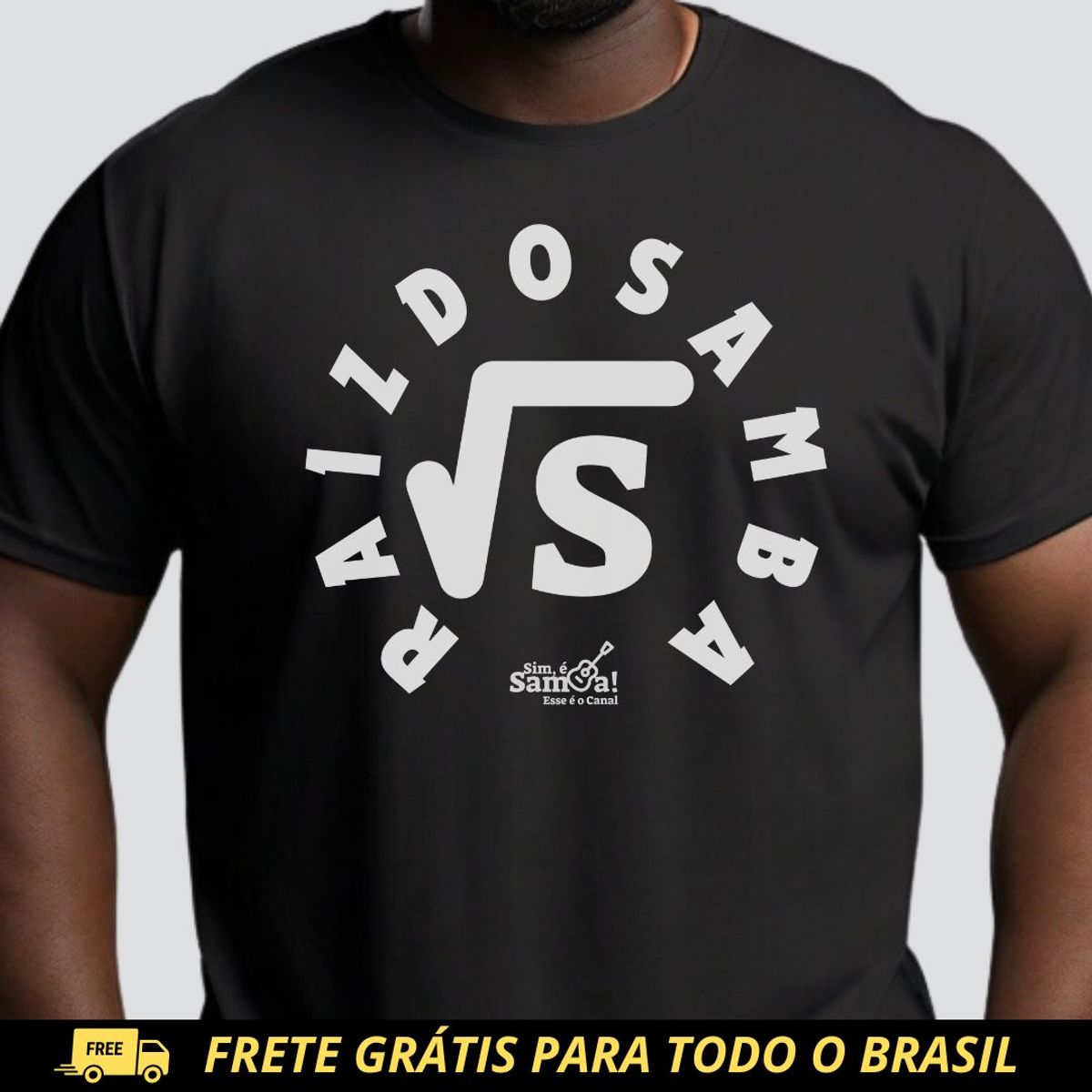 Nome do produto: Camiseta Plus Size - Raiz do Samba