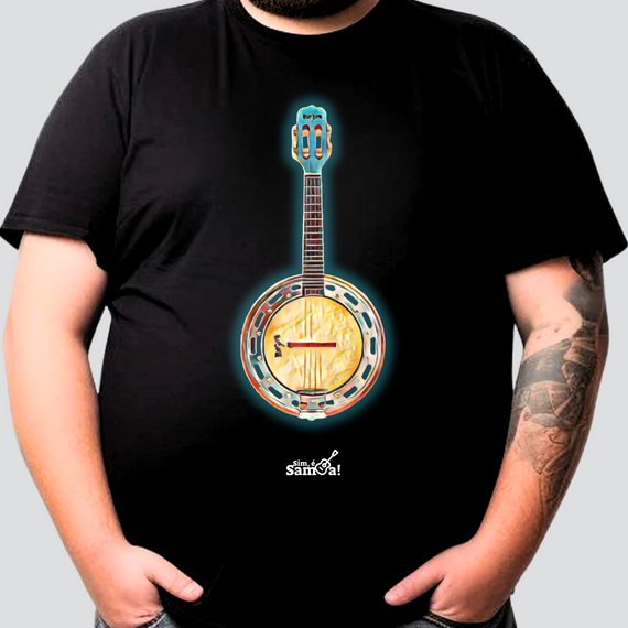 Camiseta Plus Size - Banjo Sim é Samba