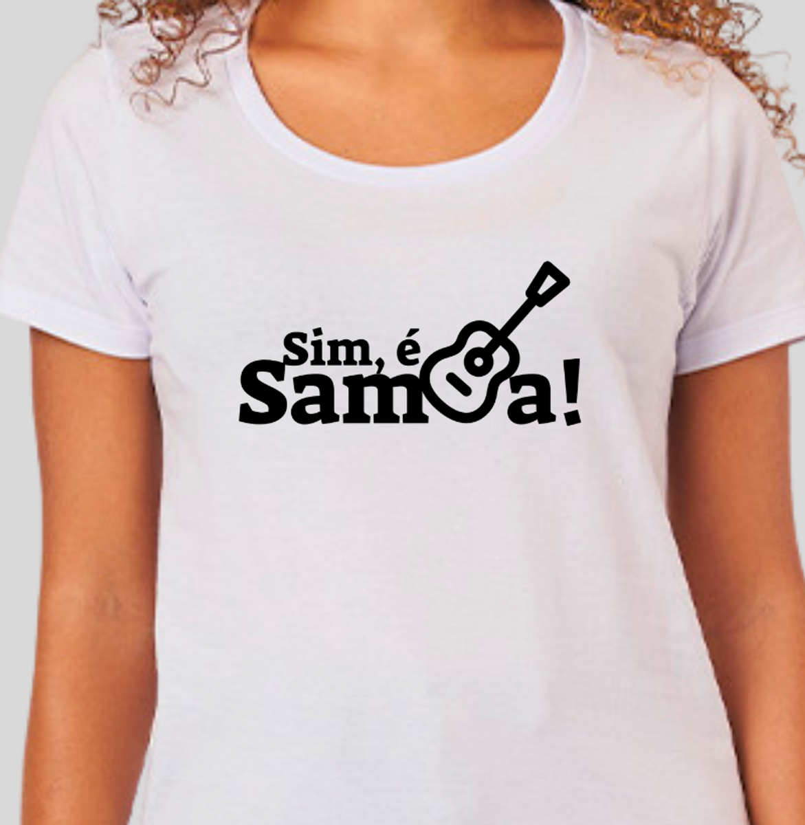 Nome do produto: Camiseta Baby Long Feminina - Sim é Samba
