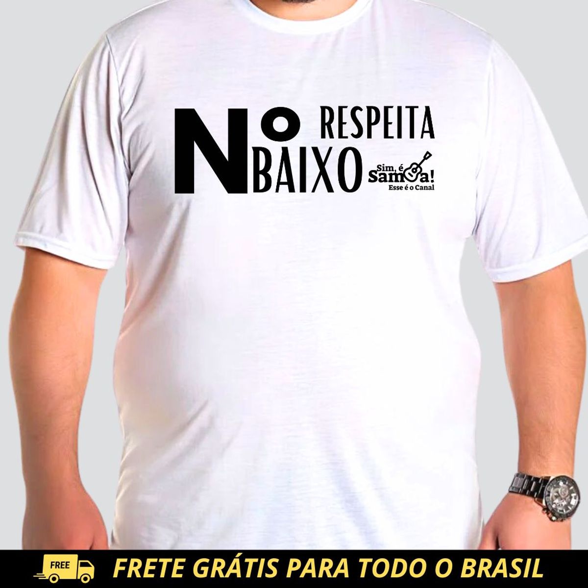 Nome do produto: Camiseta Plus Size - Respeita Número Baixo