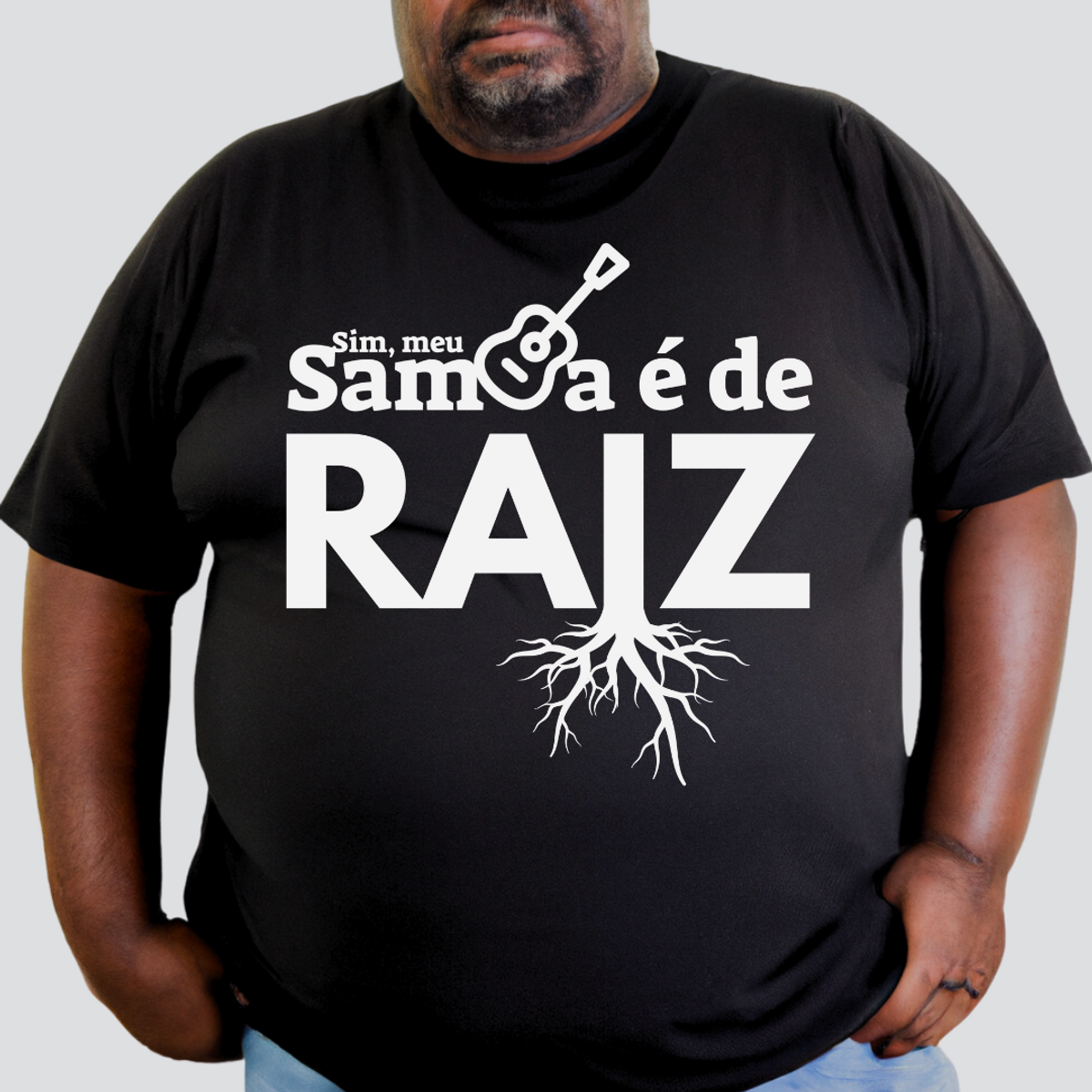 Nome do produto: Camiseta Plus Size - Sim Meu Samba é de Raiz