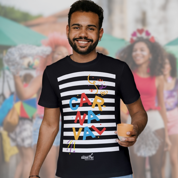 Camiseta Clássica Masculina - Preta e Branca