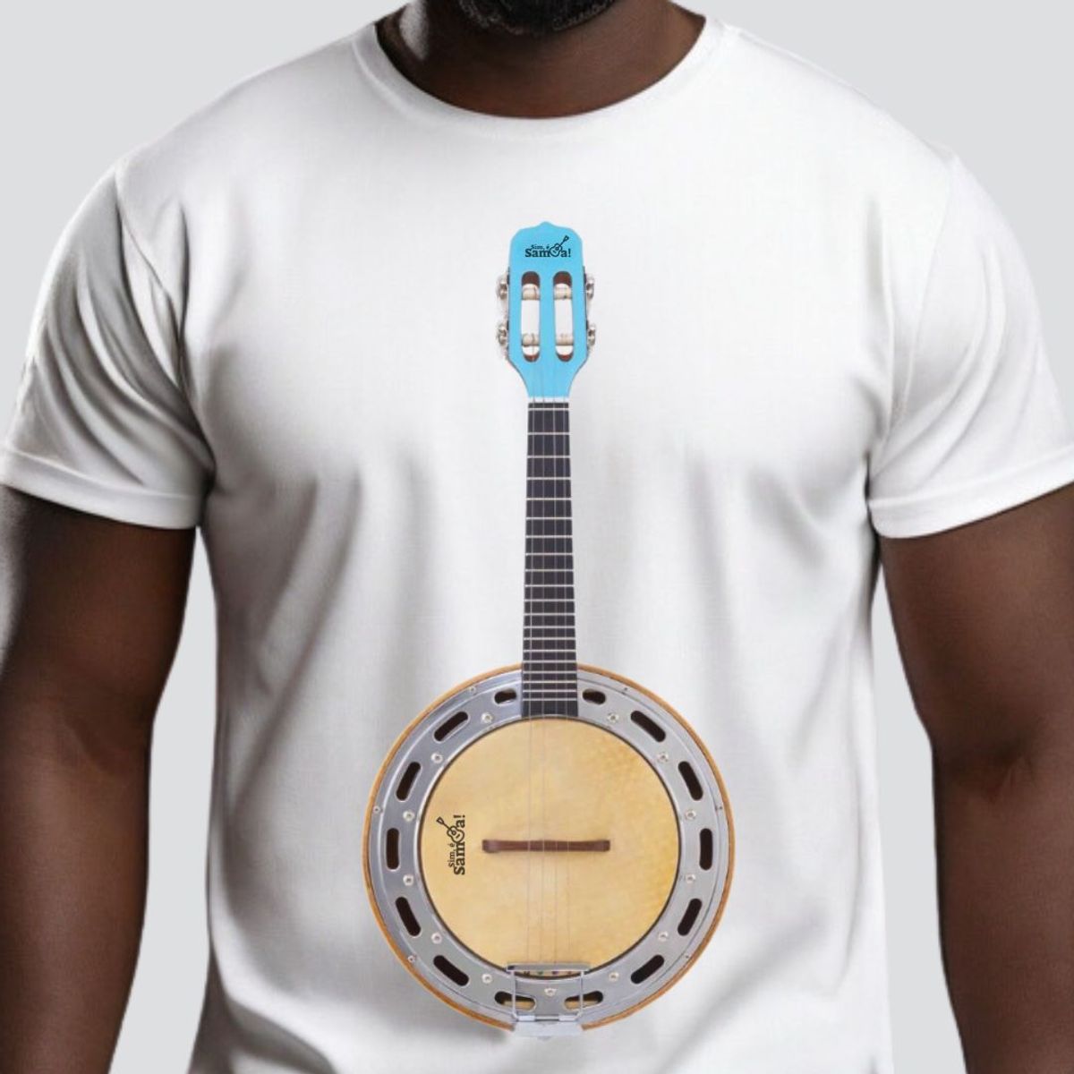 Nome do produto: Camiseta Prime Masculina - Banjo Sim é Samba