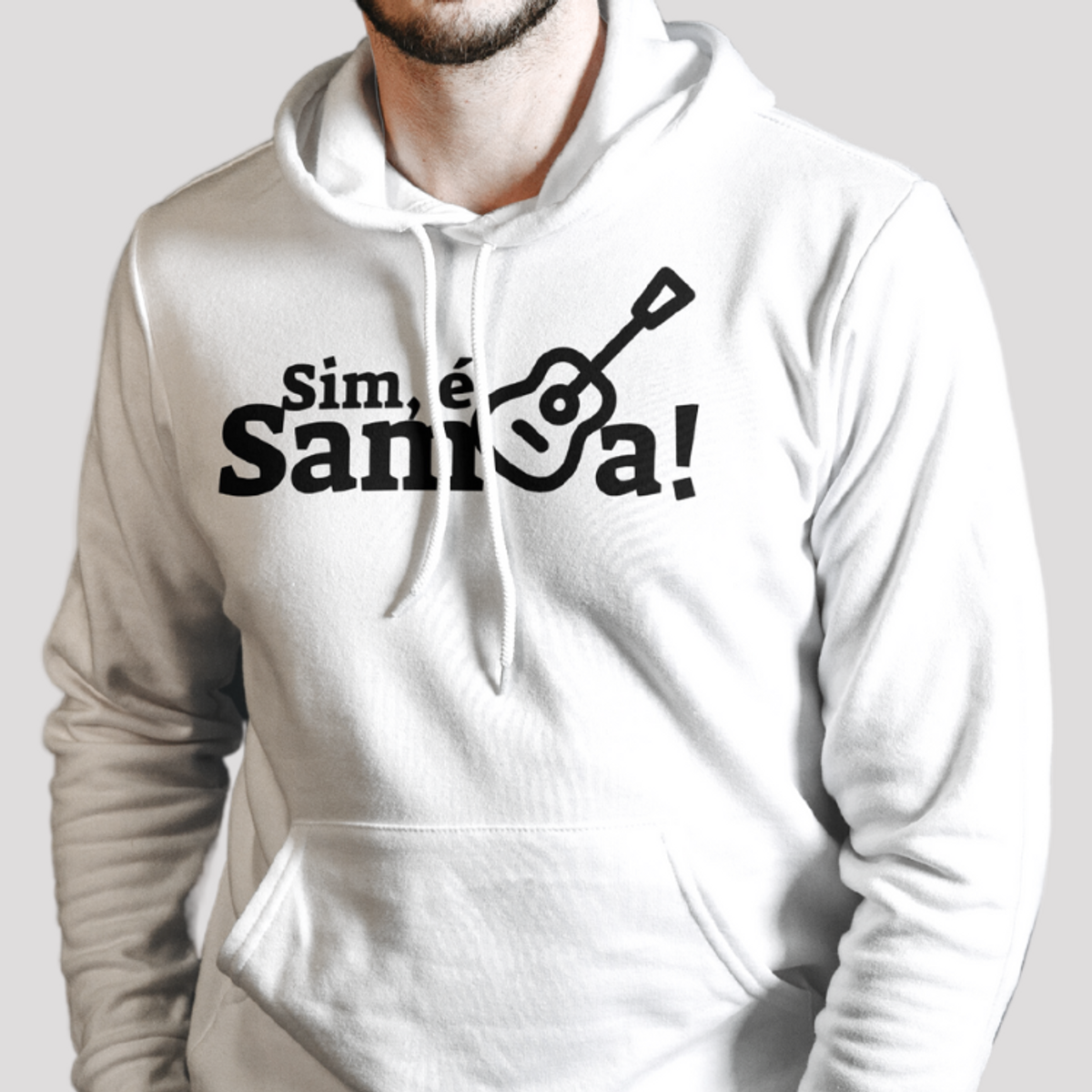 Nome do produto: Blusão de Moletom Canguru - Sim é Samba