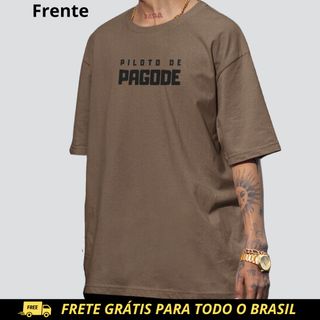 Nome do produtoCamiseta Masculina Oversized - Piloto de Pagode