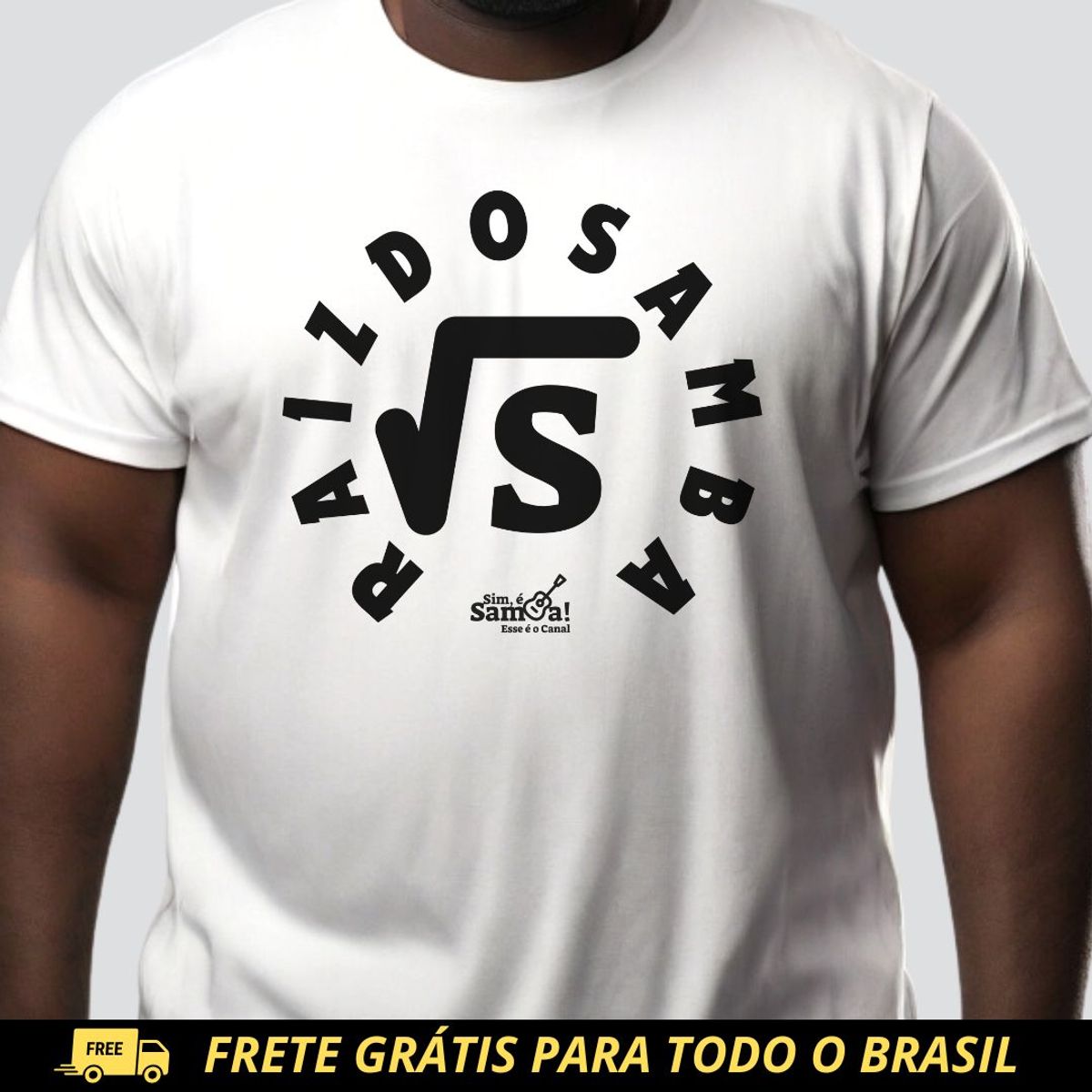 Nome do produto: Camiseta Plus Size - Raiz do Samba 