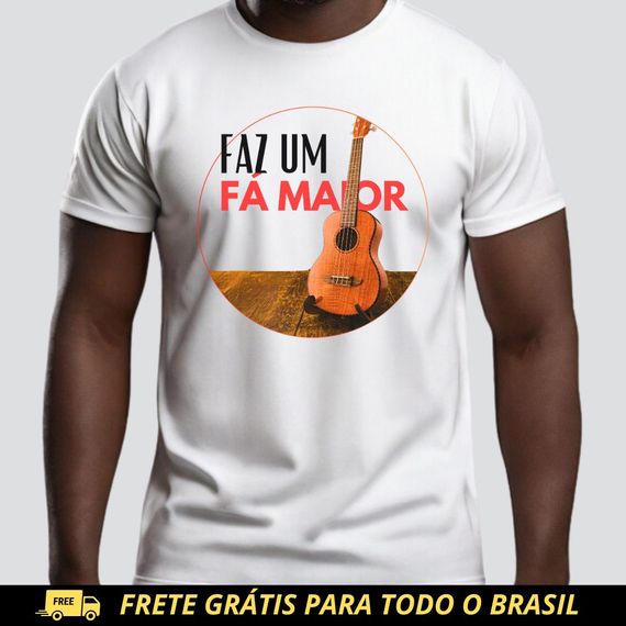 Camiseta Prime Masculina - Faz um Fá Maior - Sim, é Samba!