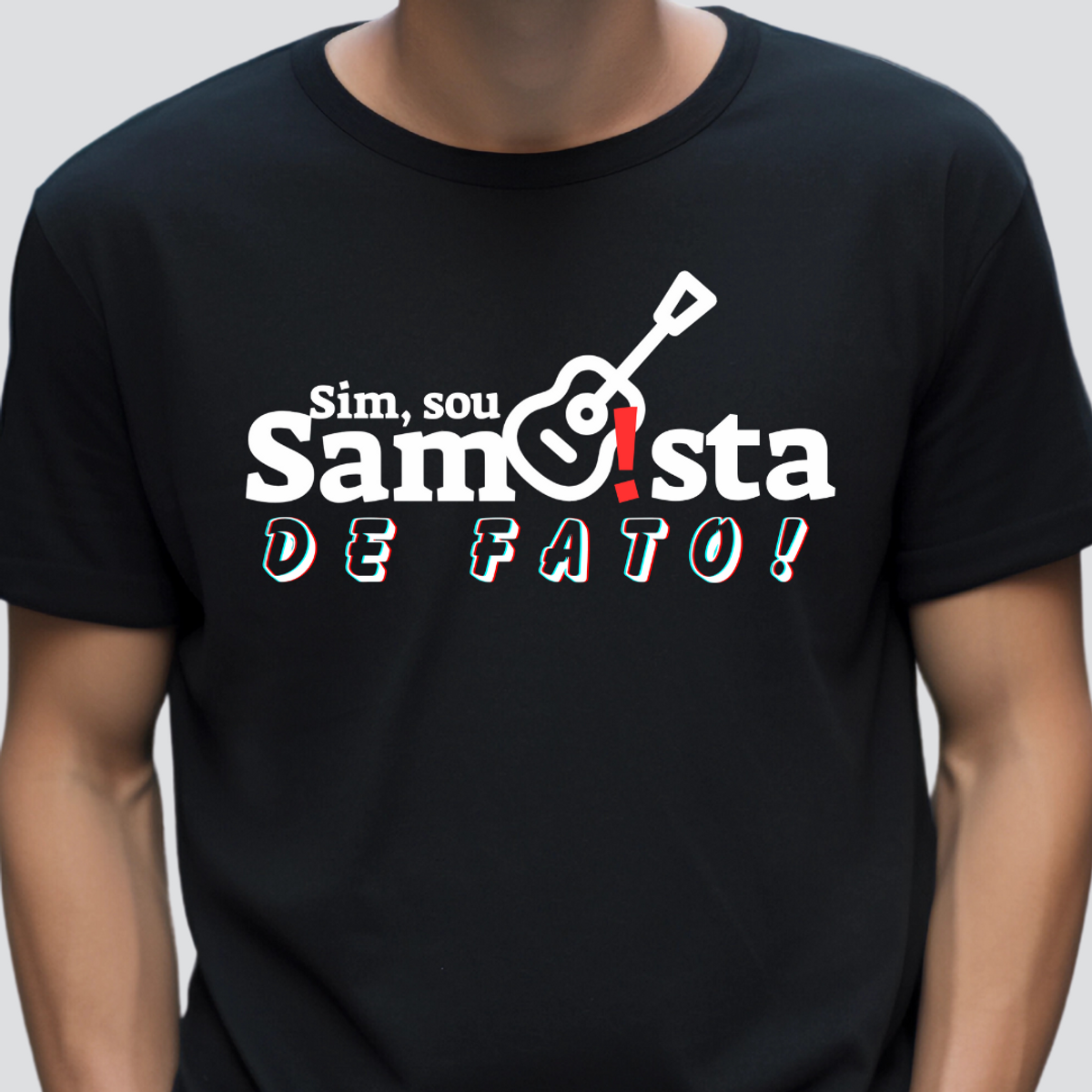 Nome do produto: Camiseta Clássica Masculina - Sim Sou Sambista de Fato