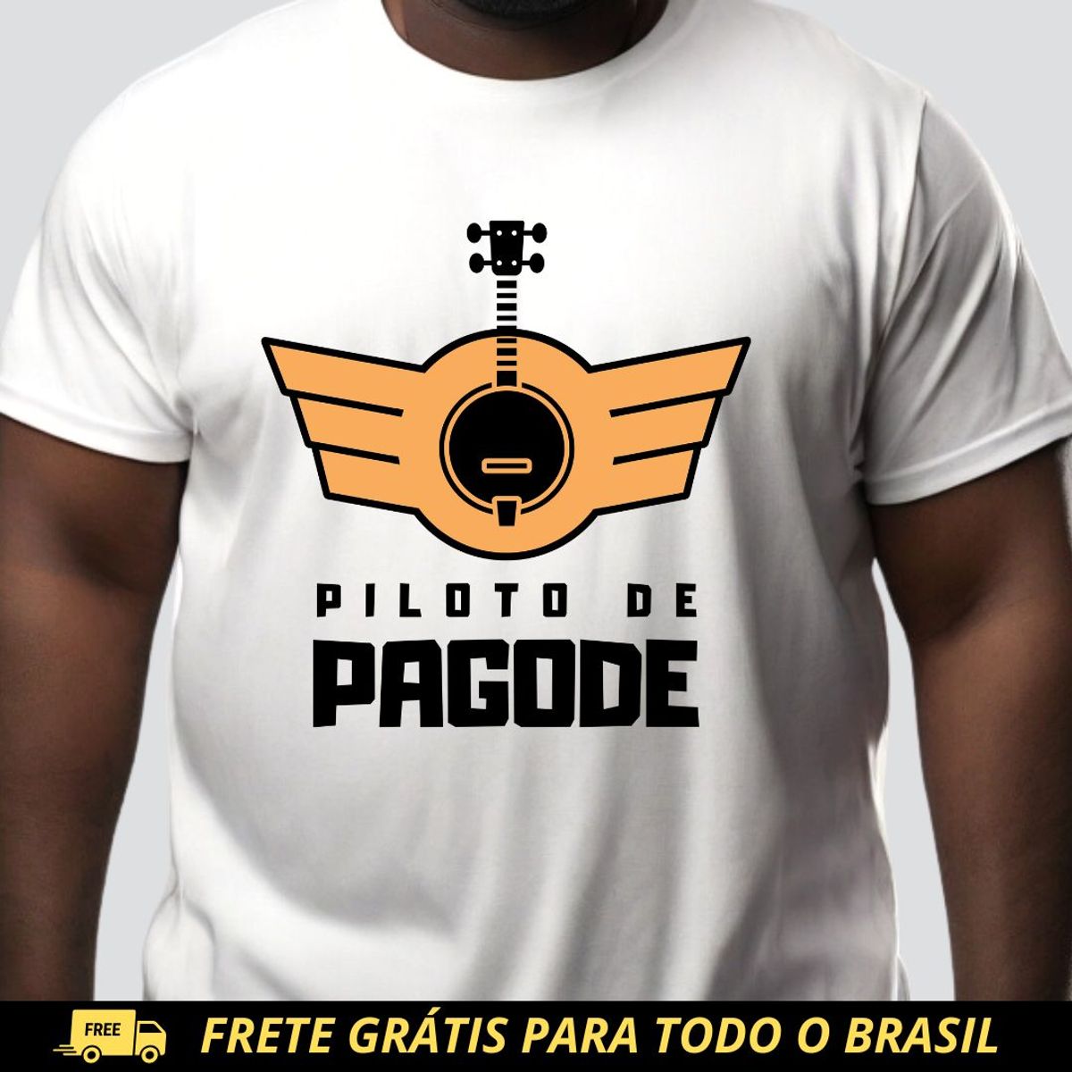 Nome do produto: Camiseta Plus Size - Piloto do Pagode