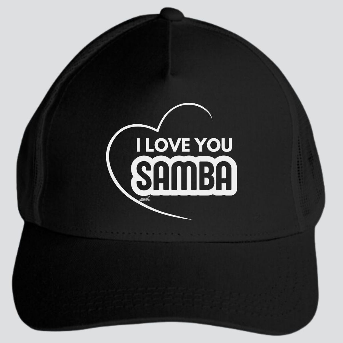 Nome do produto: Boné Americano com Tela - I Love You Samba