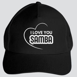 Boné Americano com Tela - I Love You Samba