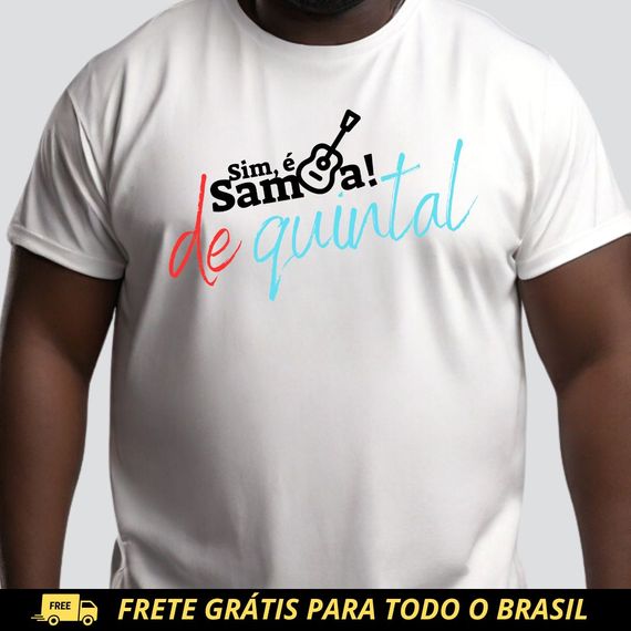 Camiseta Plus Size - Sim é Samba de Quintal