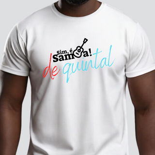 Nome do produtoCamiseta Clássica Masculina - Sim é Samba de Quintal