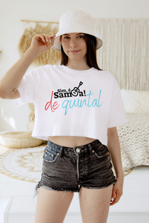 Nome do produtoCamisa Cropped Feminina - Sim é Samba de Quintal