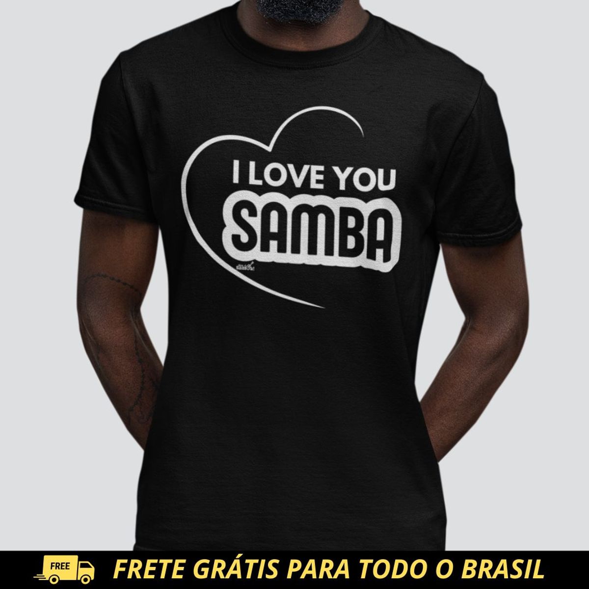 Nome do produto: Camiseta Quality Masculina - I Love You Samba