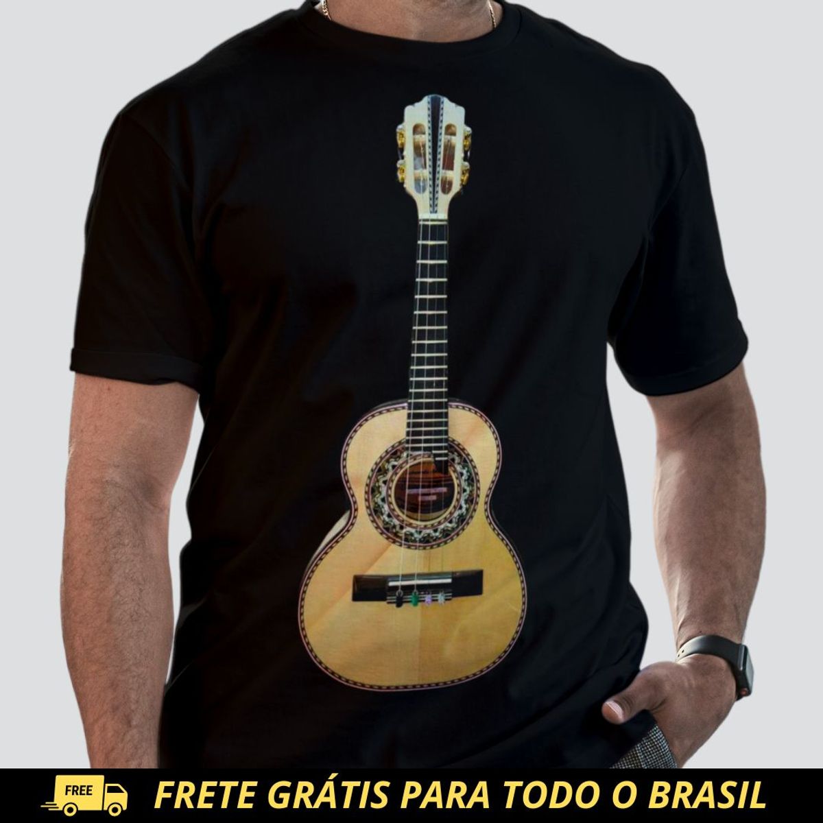 Nome do produto: Camiseta Clássica Masculina - Cavaco Imperador