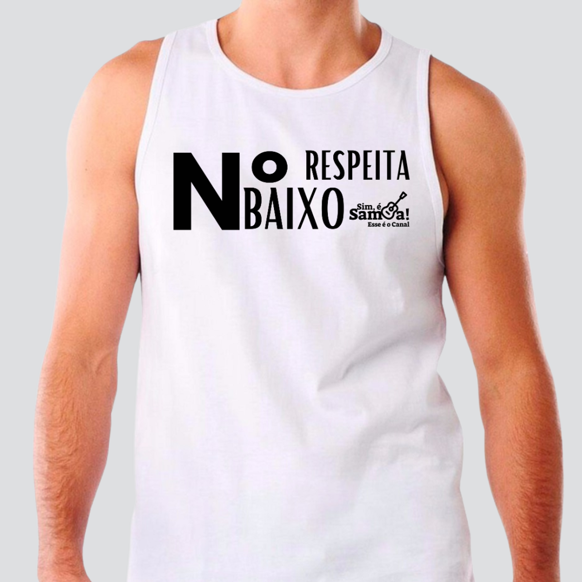 Nome do produto: Camiseta Regata Masculina - Respeita Número Baixo