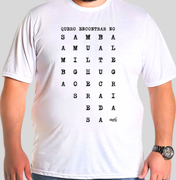 Camiseta Plus Size - Quero Encontrar no Samba