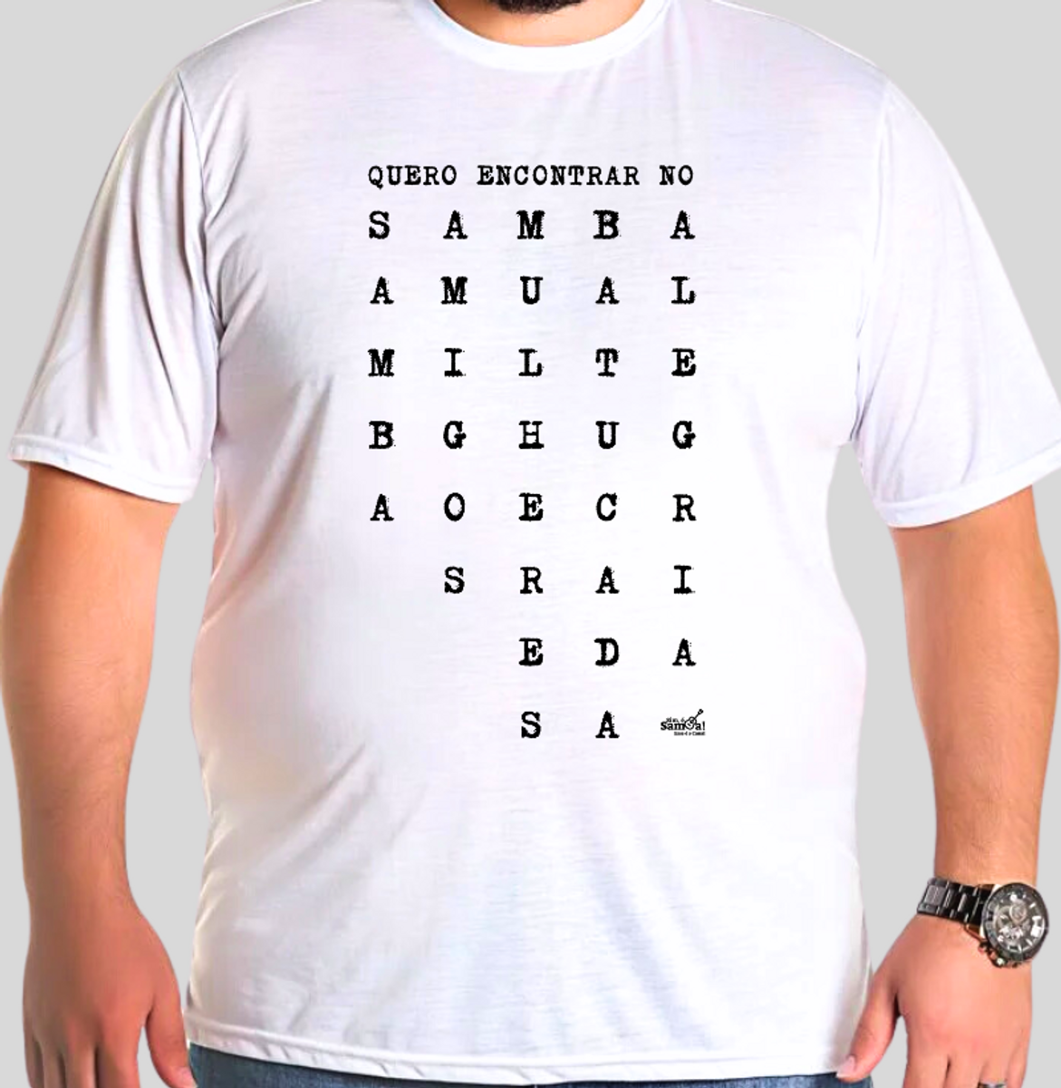 Nome do produto: Camiseta Plus Size - Quero Encontrar no Samba