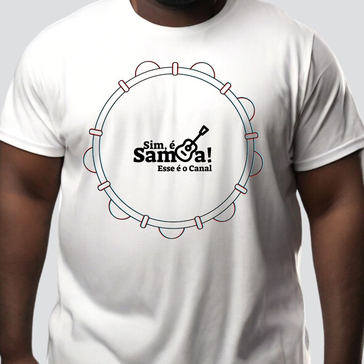 Nome do produto: Camiseta Plus Size - Pandeiro Sim é Samba