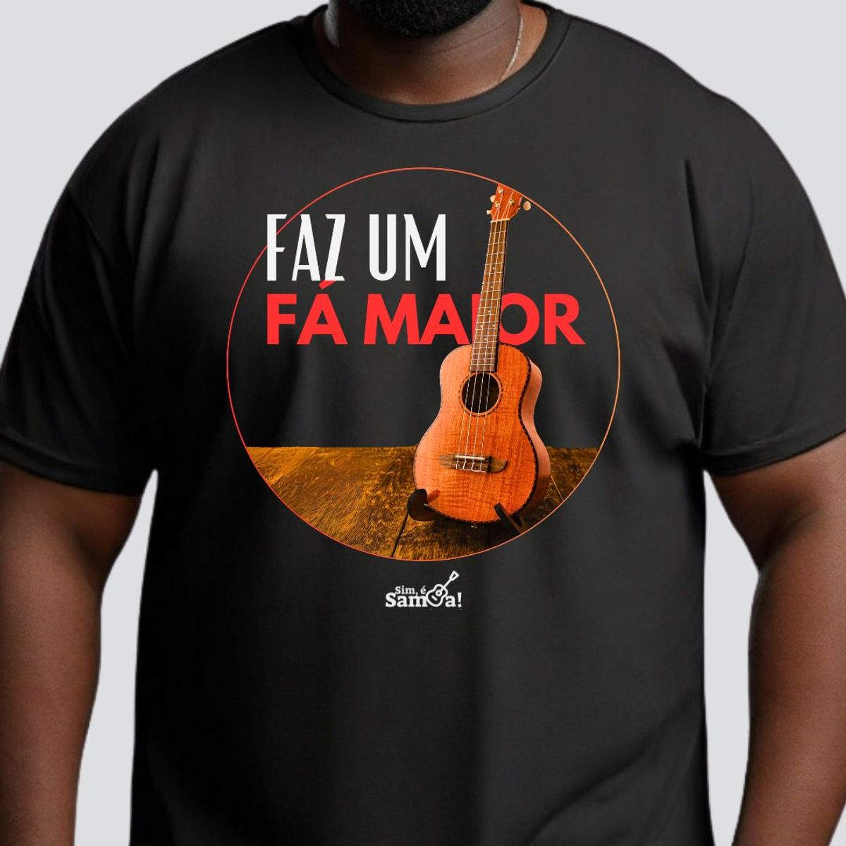 Nome do produto: Camiseta Plus Size - Faz Um Fá Maior