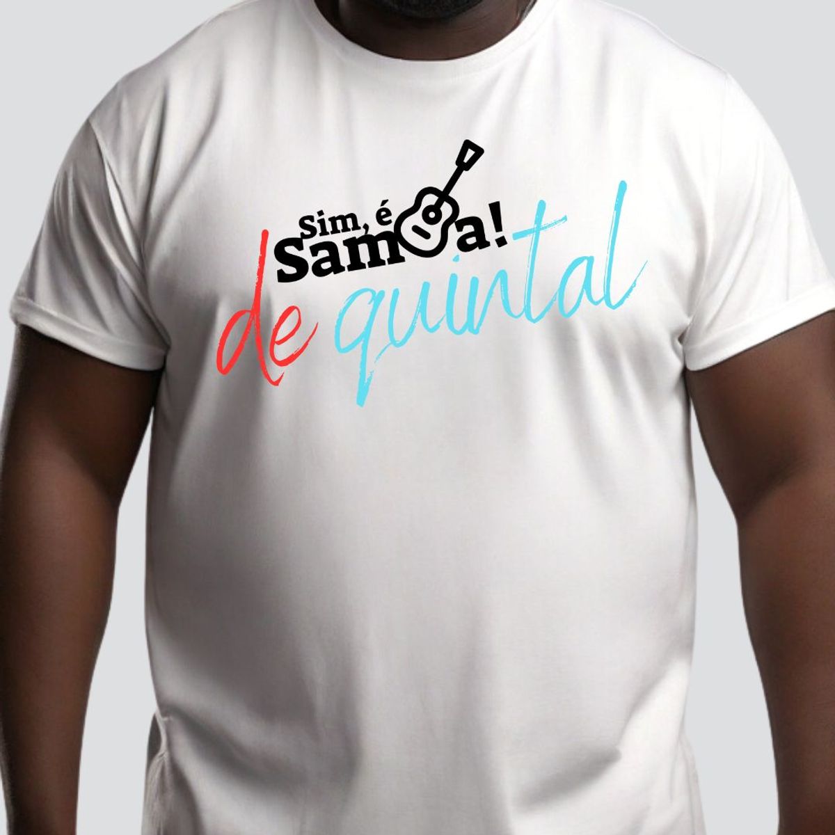 Nome do produto: Camiseta Plus Size - Sim é Samba de Quintal