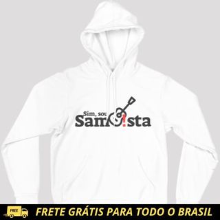 Nome do produtoBlusão de Moletom Canguru - Sim Sou Sambista